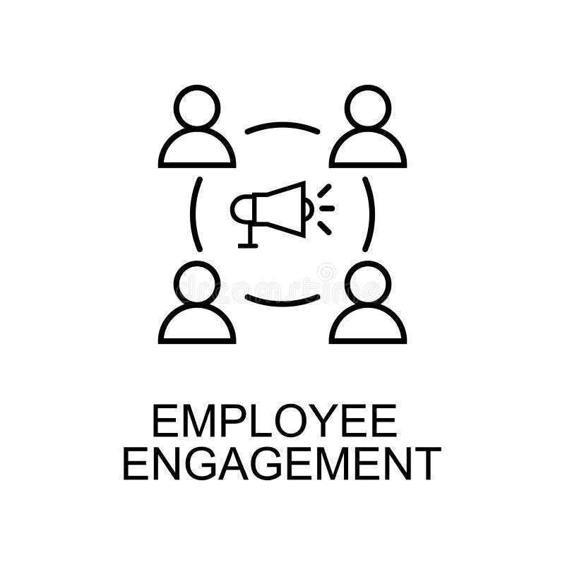 ligne icône d'engagement des employés Élément d'icône de ressources humaines pour les apps mobiles de concept et de Web Ligne min illustration de vecteur ligne icône d'engagement des employés Élément d'icône de ressources humaines pour les apps mobiles de concept et de Web Ligne min illustration de vecteur