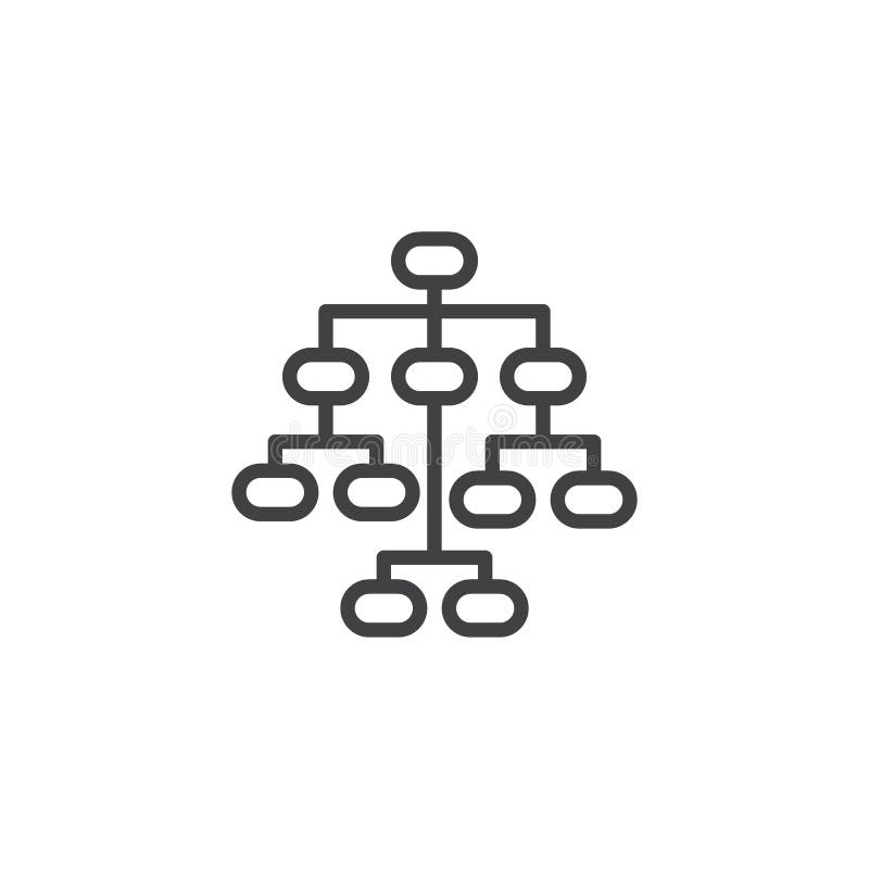 Ligne icône de Sitemap illustration stock Ligne icône de Sitemap illustration stock