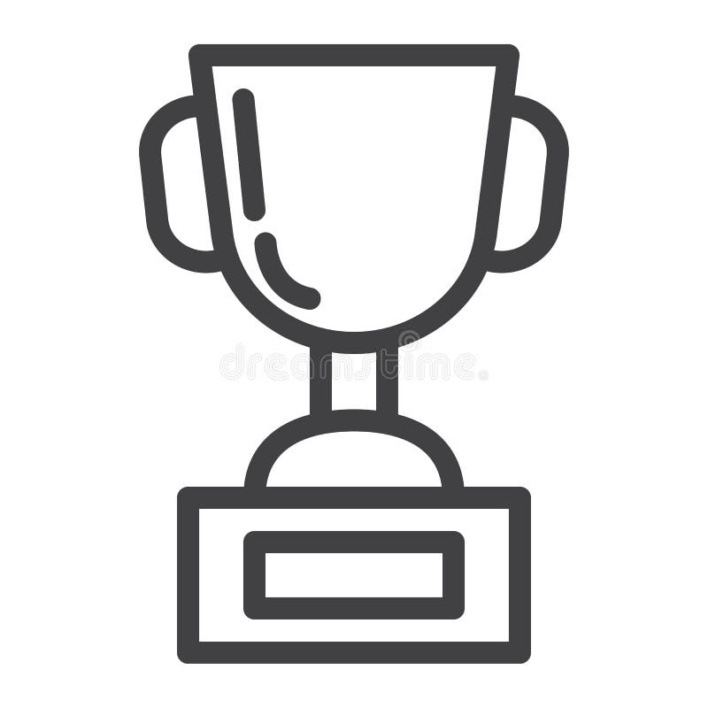 Ligne icône de tasse de trophée illustration stock Ligne icône de tasse de trophée illustration stock