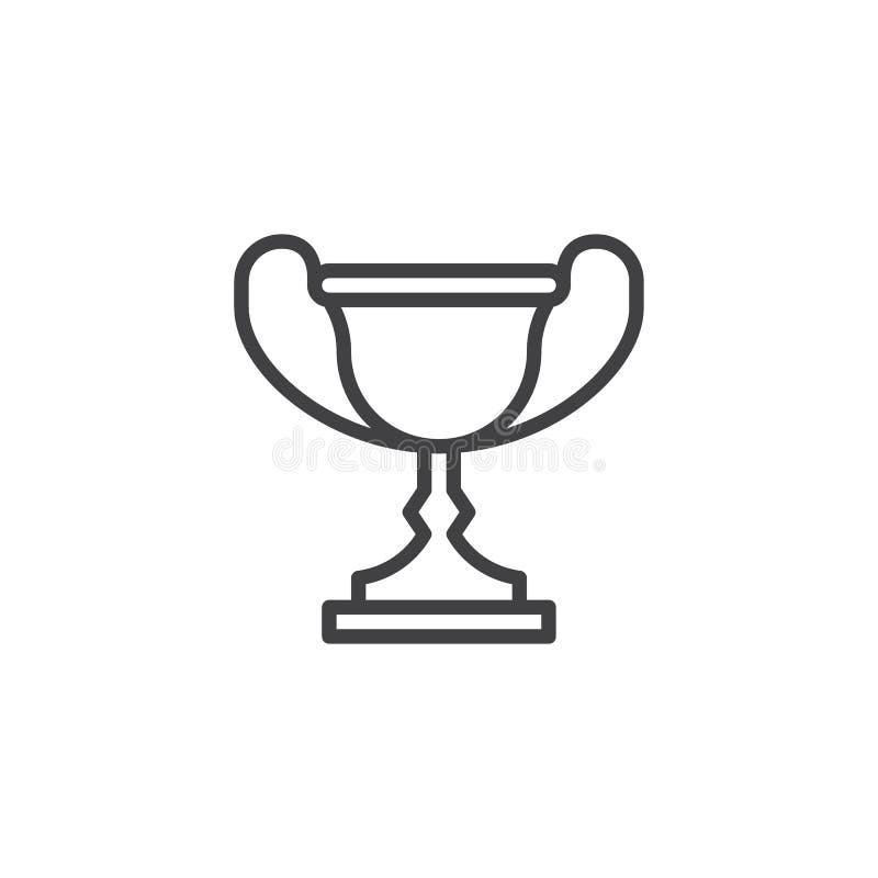Ligne icône de tasse de trophée illustration libre de droits Ligne icône de tasse de trophée illustration libre de droits