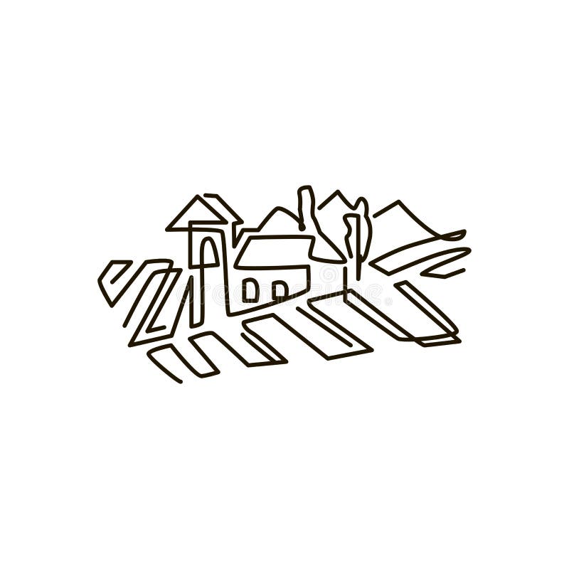 Ligne icône de vecteur Horizontal de vigne Un dessin au trait D'isolement sur le fond blanc illustration stock Ligne icône de vecteur Horizontal de vigne Un dessin au trait D'isolement sur le fond blanc illustration stock