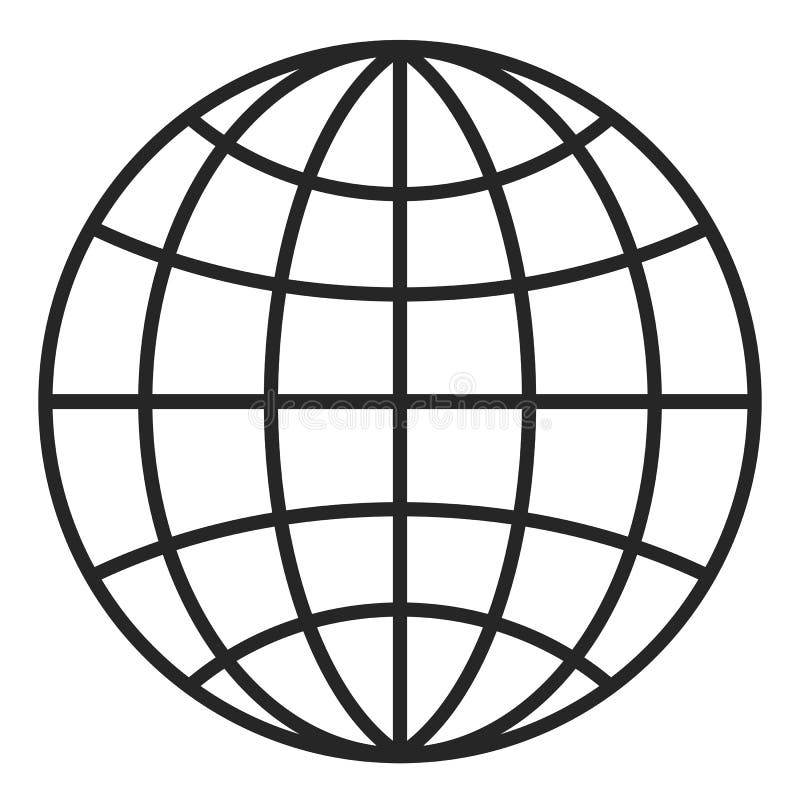Ligne icône globe