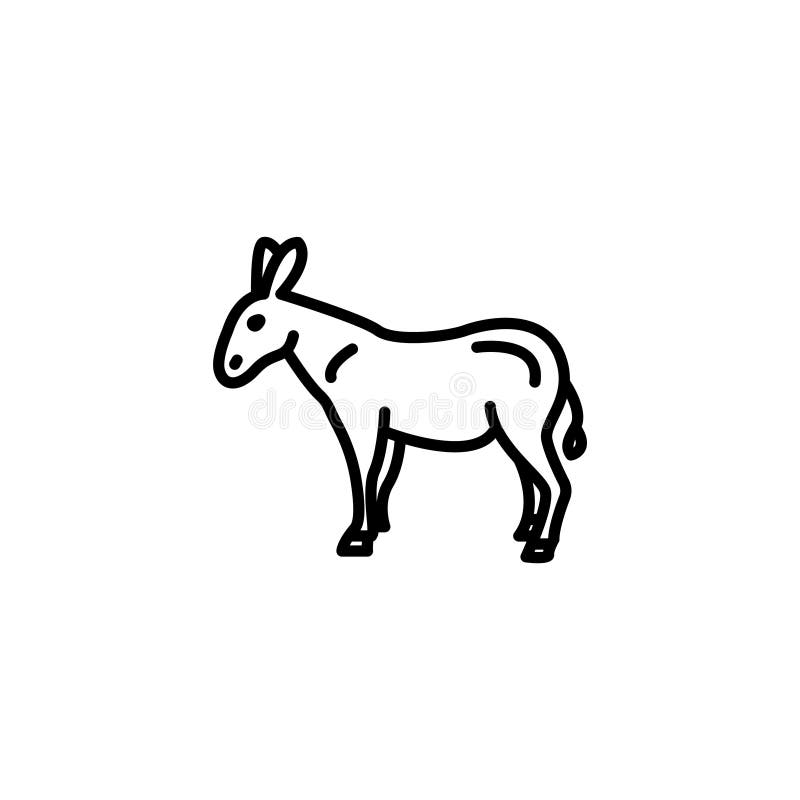 Web line icon. Donkey, livestock. Web line icon. Donkey, livestock