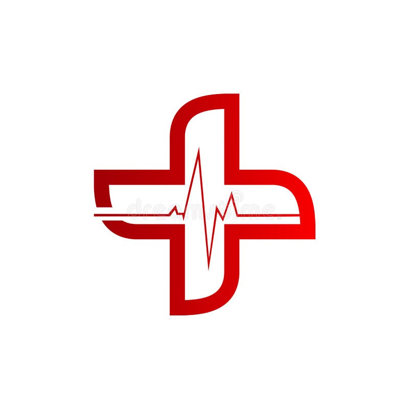 Ligne logo de battement de coeur pendant la vie et la médecine healty illustration stock Ligne logo de battement de coeur pendant la vie et la médecine healty illustration stock