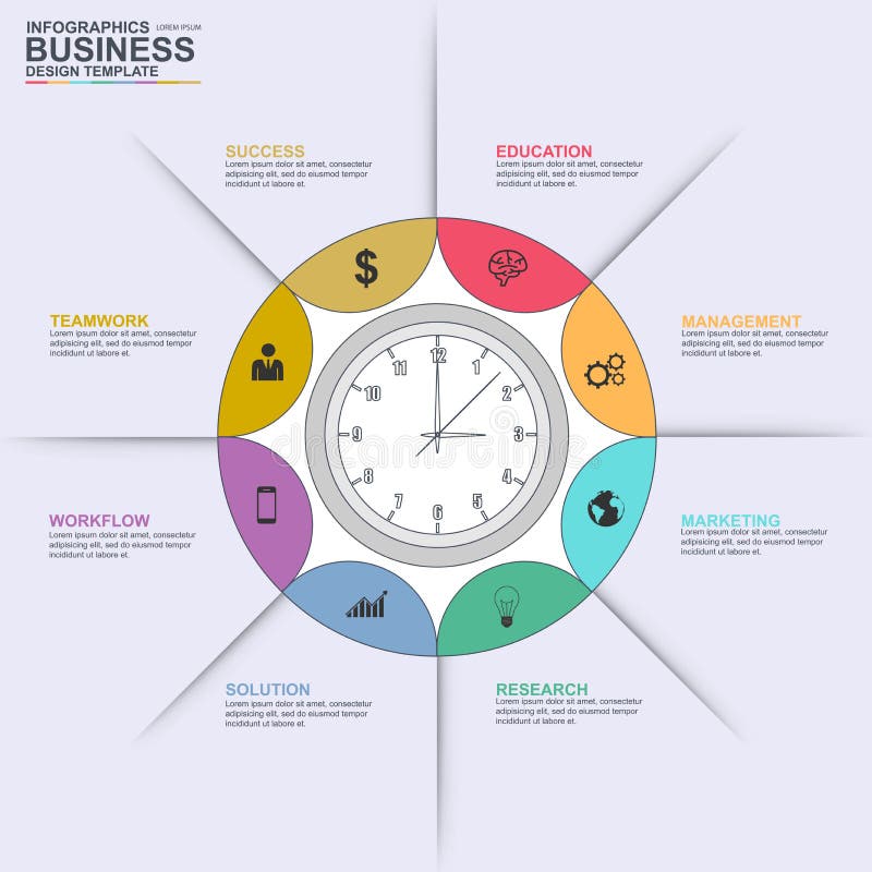 Ligne mince calibre infographic de conception de vecteur illustration stock Ligne mince calibre infographic de conception de vecteur illustration stock