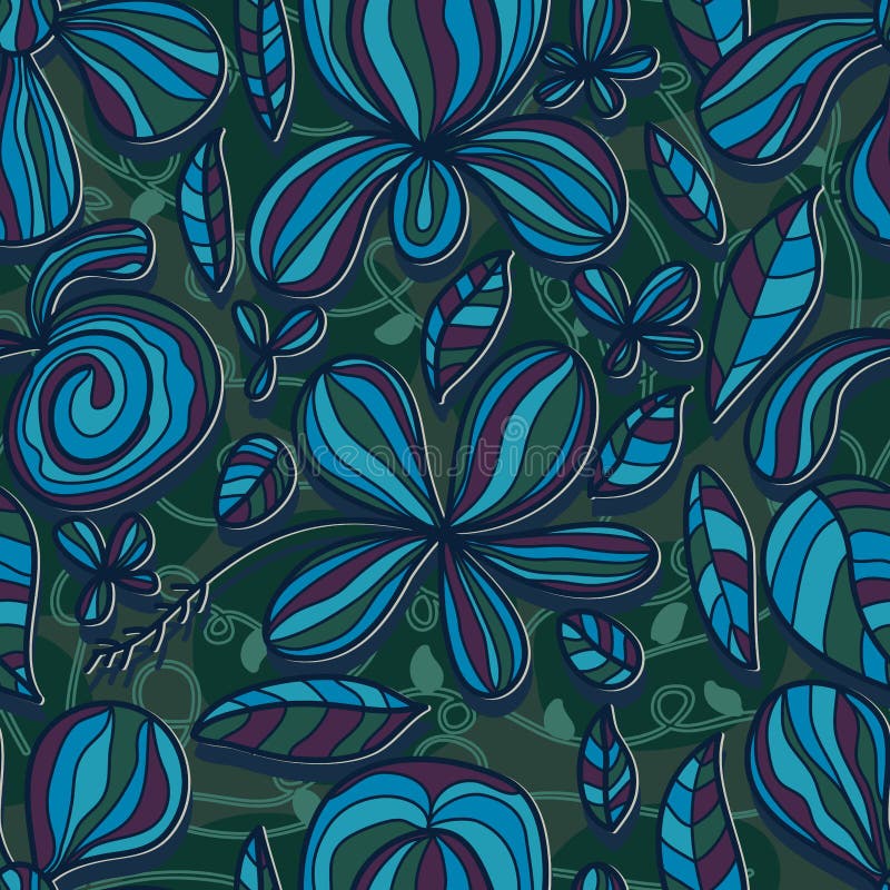 This illustration is design style color flower petal leaves line seamless pattern green color background graphic drawing lines backdrop object element wallpaper. This illustration is design style color flower petal leaves line seamless pattern green color background graphic drawing lines backdrop object element wallpaper.