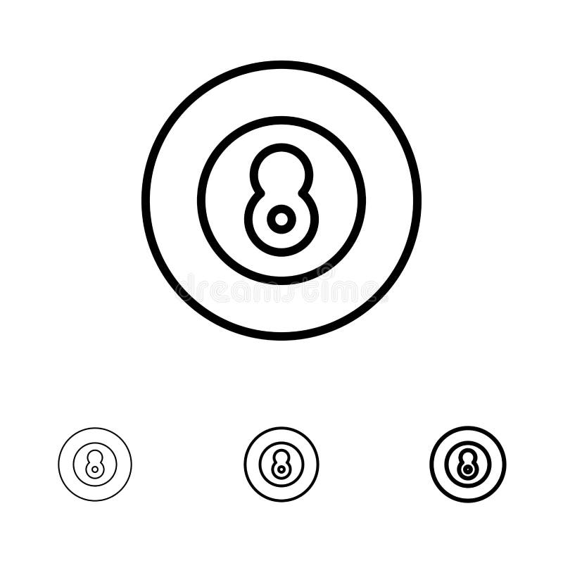 Ligne noire audacieuse et mince ensemble de boule, de base-ball, de jeu, de sport d'icône illustration libre de droits Ligne noire audacieuse et mince ensemble de boule, de base-ball, de jeu, de sport d'icône illustration libre de droits