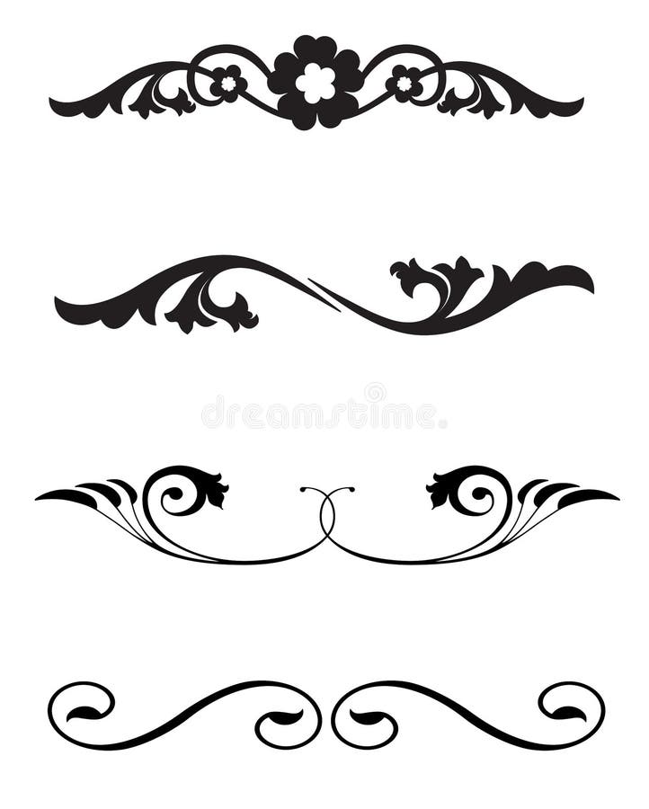 Ligne ornements de règle illustration libre de droits Ligne ornements de règle illustration libre de droits