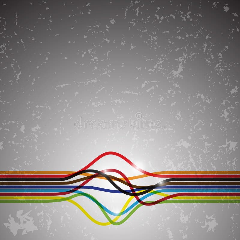 Lignes colorées abstraites sur le fond grunge illustration stock Lignes colorées abstraites sur le fond grunge illustration stock