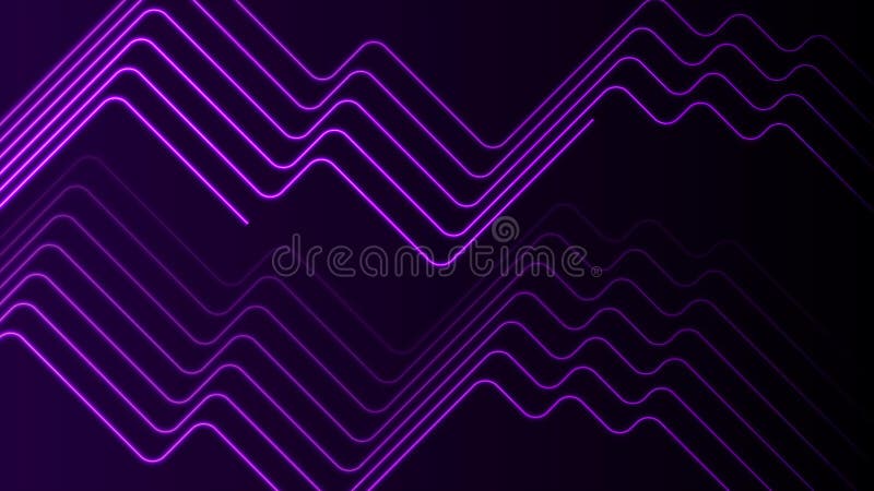 Lignes de néon rougeoyantes violettes animation vidéo de technologie abstraite