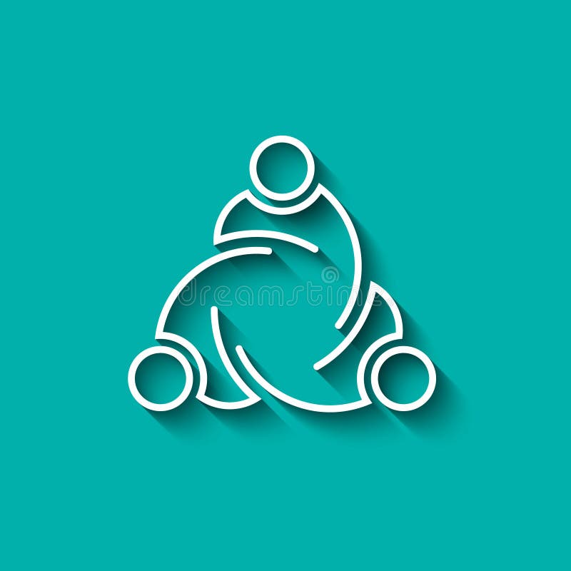 Lignes de personnes de travail d'équipe Conception de logo de vecteur illustration stock Lignes de personnes de travail d'équipe Conception de logo de vecteur illustration stock