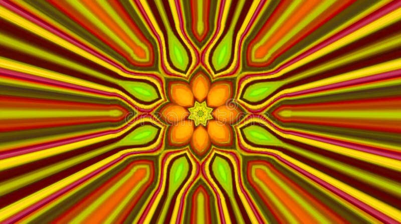 Lignes fluides abstraites du fond 3d dans une texture multicolore. Fluide avec la réflexion jaune. Le fond fait l'animation. Sans illustration stock
