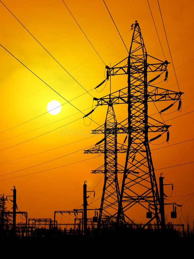 Lignes électriques image stock