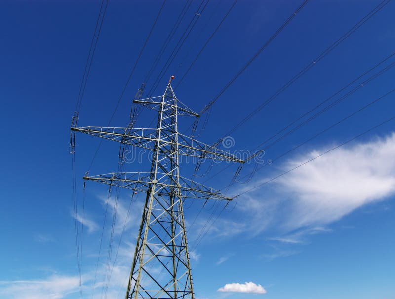 Lignes électriques photographie stock