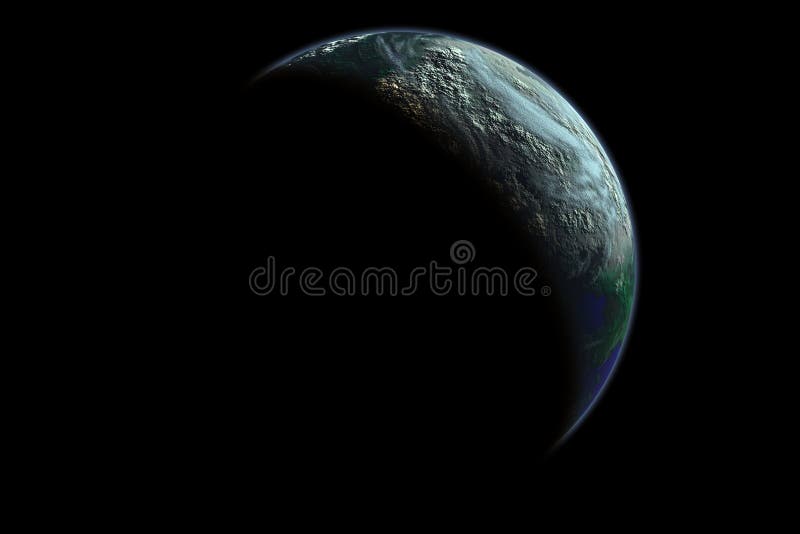 Ligue à terra o planeta no alvorecer ilustração do vetor Ligue à terra o planeta no alvorecer ilustração do vetor