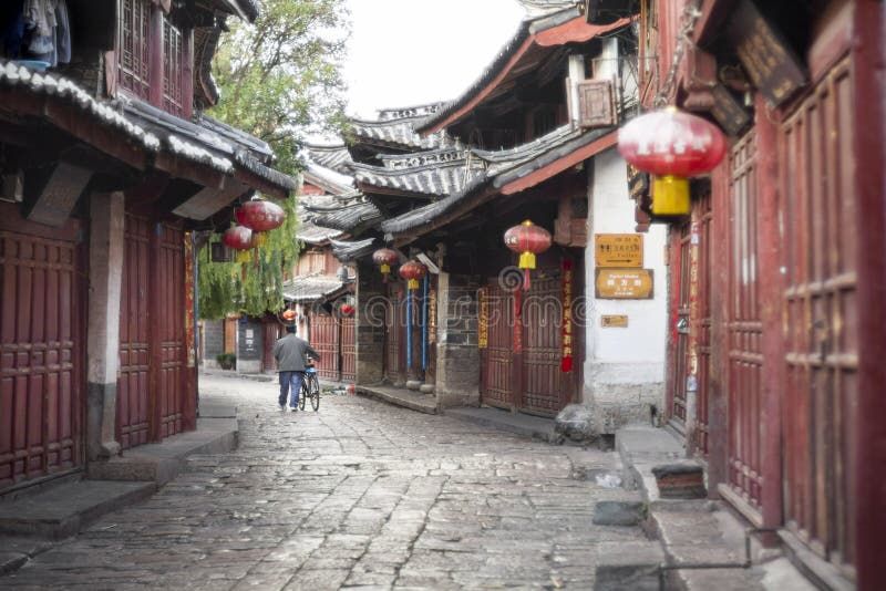 Lijiang old town streets in the morning. royalty free stock images Lijiang old town streets in the morning. royalty free stock images