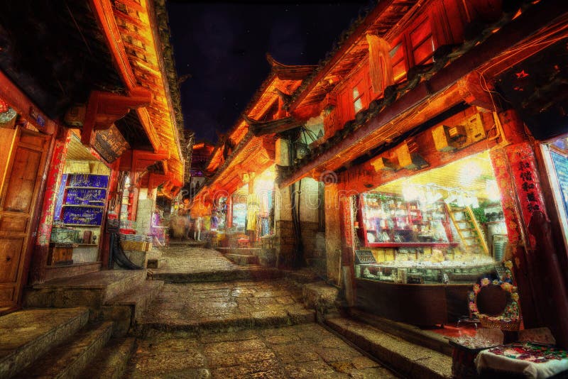 Lijiang śródmieście Chiny zdjęcia stock