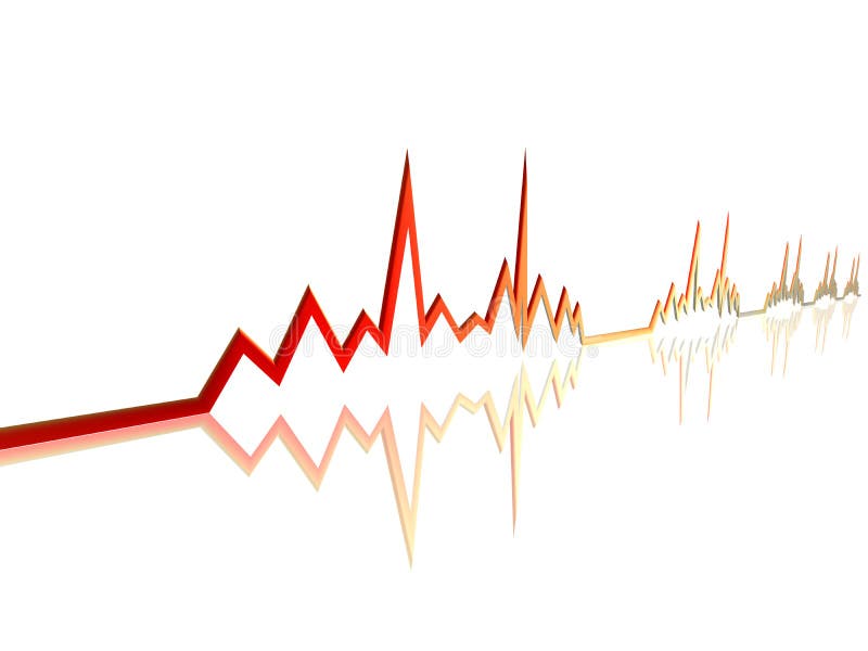 Lijn 3 van het electrocardiogram vector illustratie Lijn 3 van het electrocardiogram vector illustratie