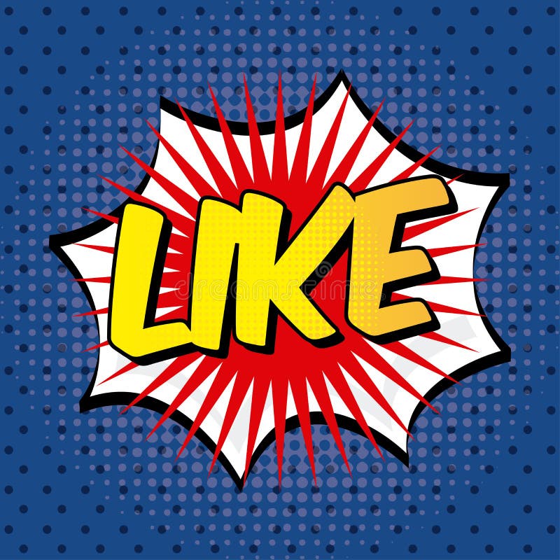 Like comic icon vector illustration