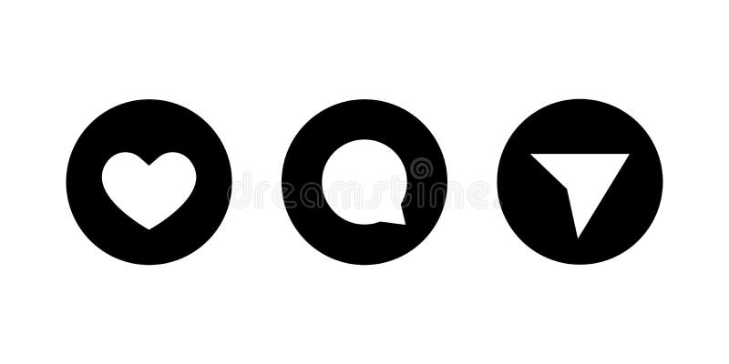 Like Comment Share And Save Icon Of Social Media Stock Vector ...