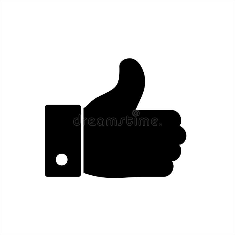 Like Icon With Hand Showing Thumbs Up Stock Vector Illustration Of