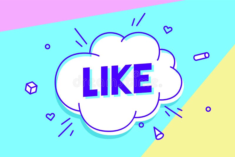 Like Word On Message Bubble Stock Vector - Illustration of  
