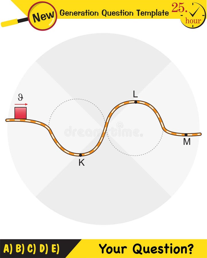 Physics, Uniform circular motion with changing position and velocity vectors and angles, Next generation question template, exam question, eps. Physics, Uniform circular motion with changing position and velocity vectors and angles, Next generation question template, exam question, eps