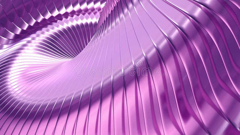 Lila metallbakgrund, remsor 3d Vågformat elegant, abstrakt, strimlat mönsterpapper vektor illustrationer