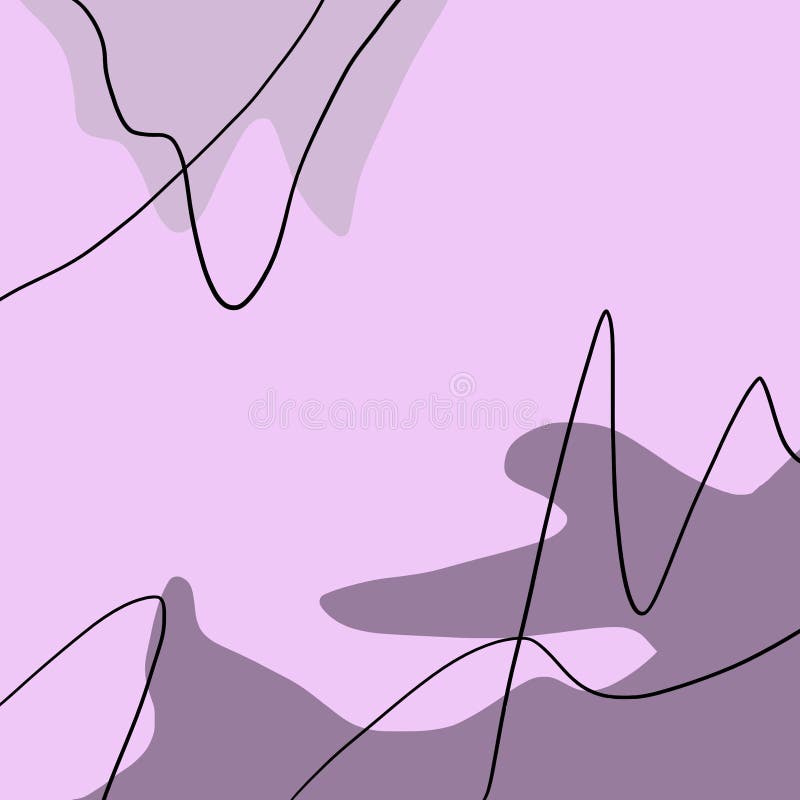 Lilac abstract background of hand drawn various lines royalty free illustration