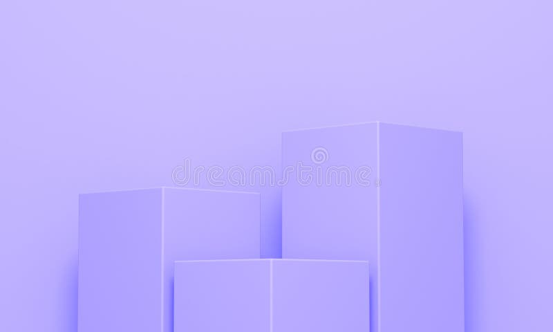 Lilac abstract background with rhombus podium. 3d rendering royalty free illustration