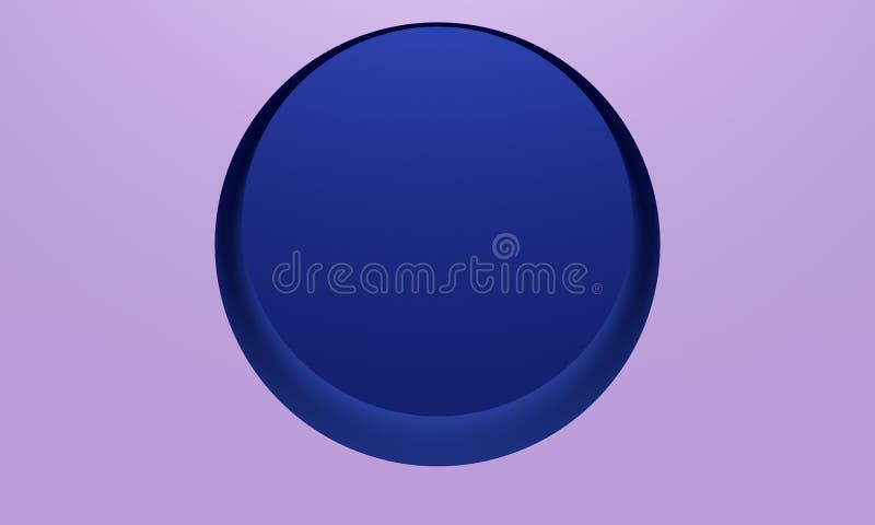 Lilac abstract background with a round window in a blue room. 3d rendering stock illustration