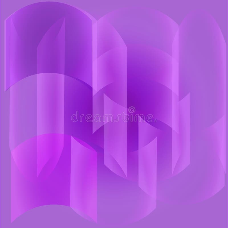 Lilac abstract background with transparent shapes stock illustration