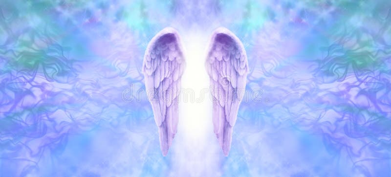 Lilac Angel Wings Banner