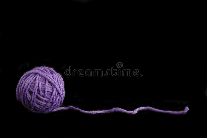 Lilac ball with yarn