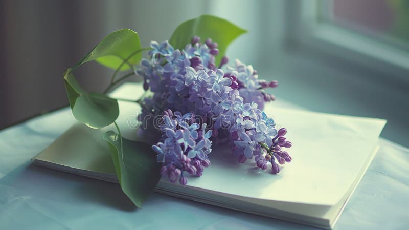 Lilac-blomman under våren representerar inre fred och emotionell friskhet. arkivfoto