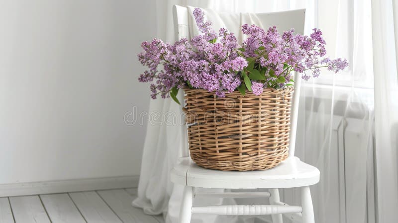 Lilac bloom som en symbol för fred, känslomässig balans och mjuk uppvaknande. arkivbilder