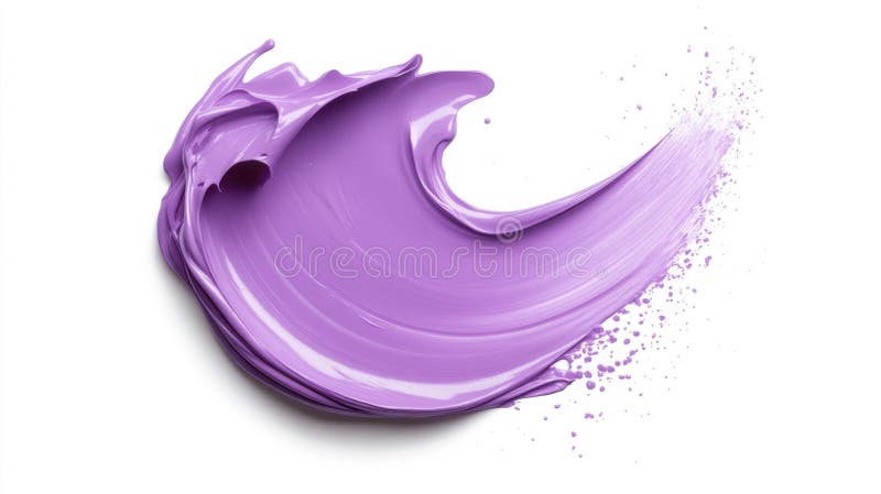 Lilac color brush stroke on white background vector illustration