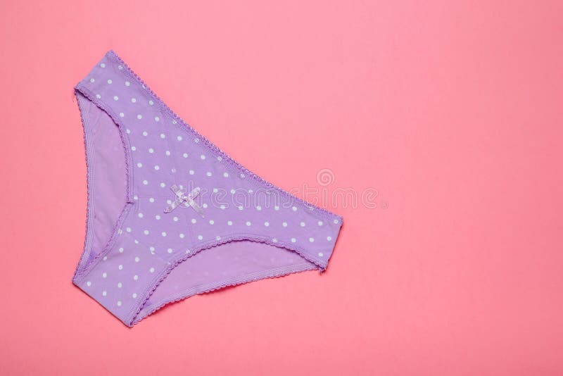 Lilac Cotton Women`s Panties On Pink Background Beautiful Lingerie Stock Image Image Of