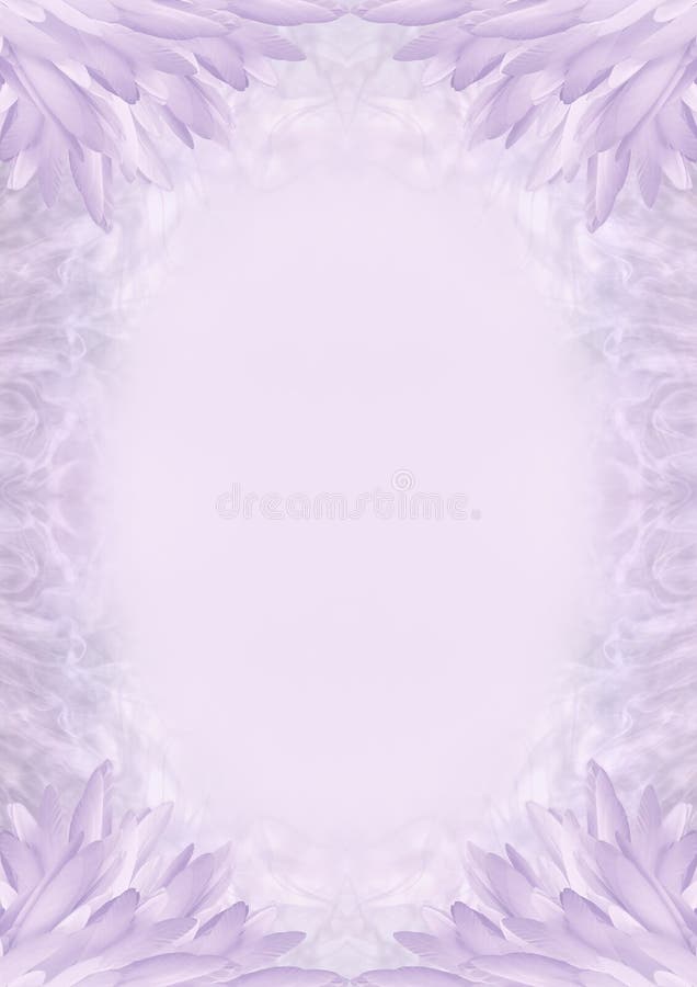 Free Lilac Feather Angelic Border Frame Background Royalty Free Stock Image - 267148236