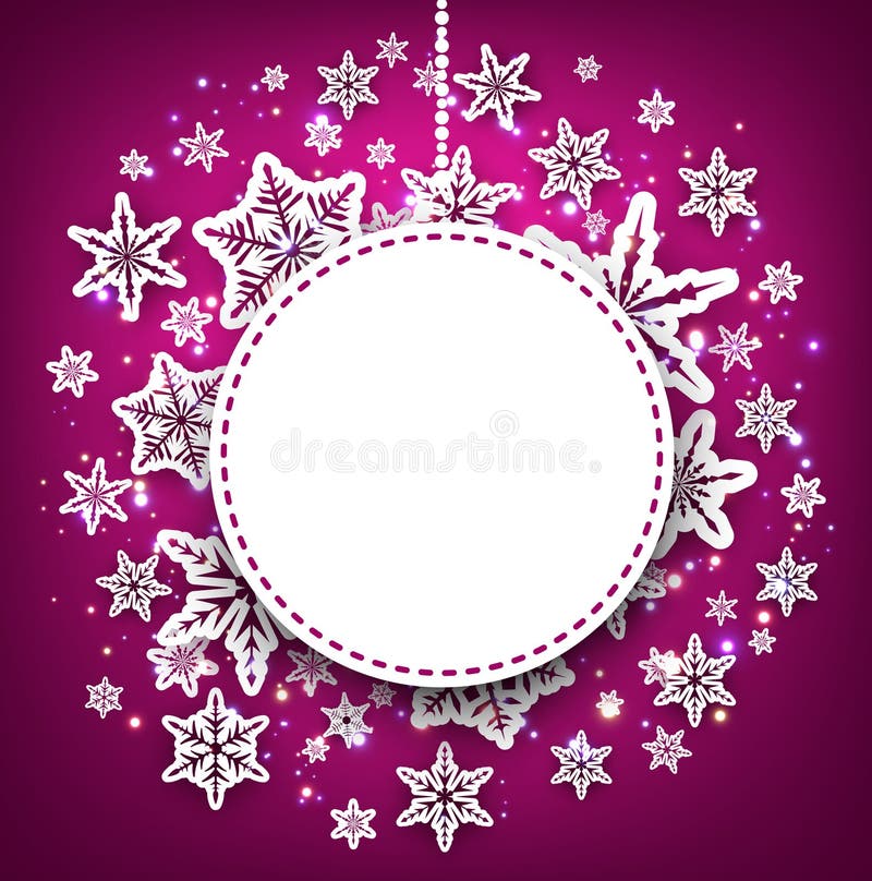 Lilavinterbakgrund med snöflingor vektor illustrationer Lilavinterbakgrund med snöflingor vektor illustrationer