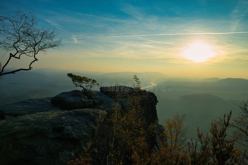 Lilienstein Saxon Switzerland Stock Image Image of nature, german