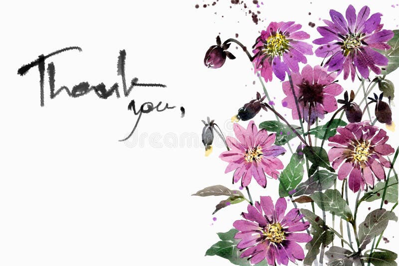 Lilor för dahlia för blomma för vattenfärgmålningbuketter vektor illustrationer Lilor för dahlia för blomma för vattenfärgmålningbuketter vektor illustrationer