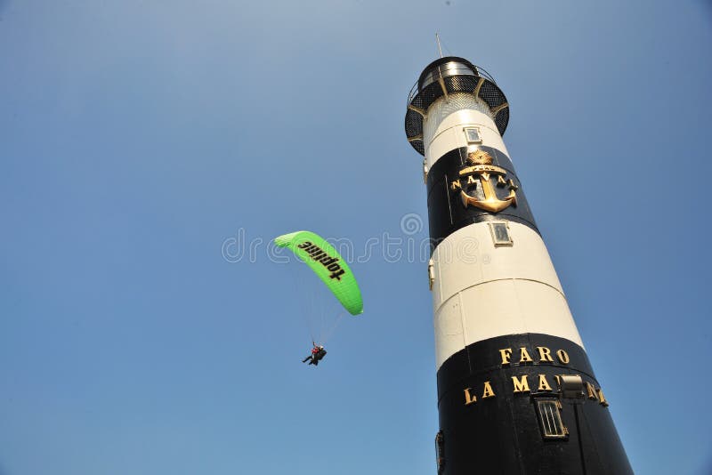 Lima Peru Lighthouse tower Faro La Marina landmark Miraflores