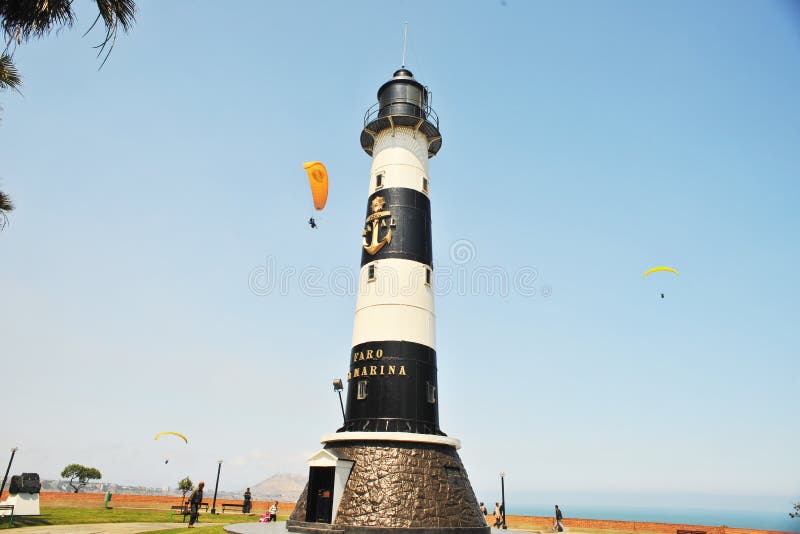 Lima Peru Lighthouse tower Faro La Marina landmark Miraflores