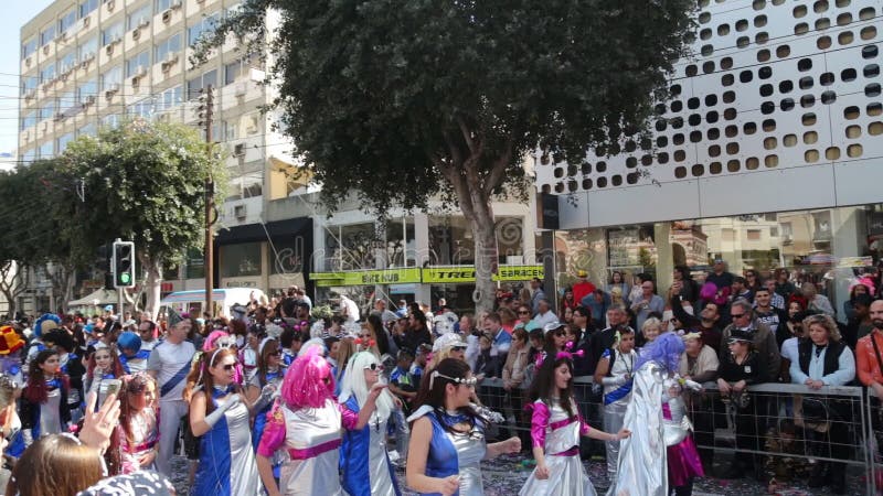 LIMASSOL, CYPRUS - FEBRUARI 26: Grote Carnaval-parade, 26 Februari, 2017 in Limassol, Cyprus