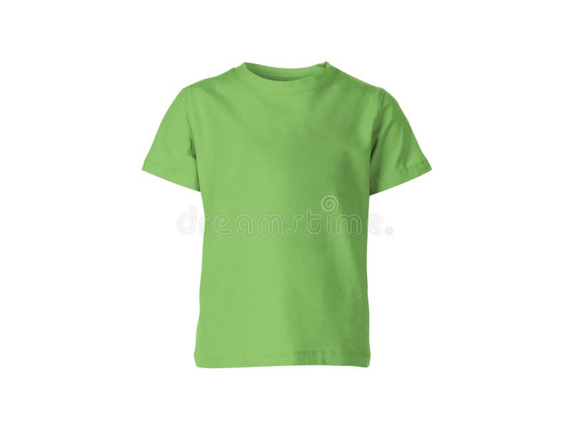 The lime green colour blank fashion tee front mockup template