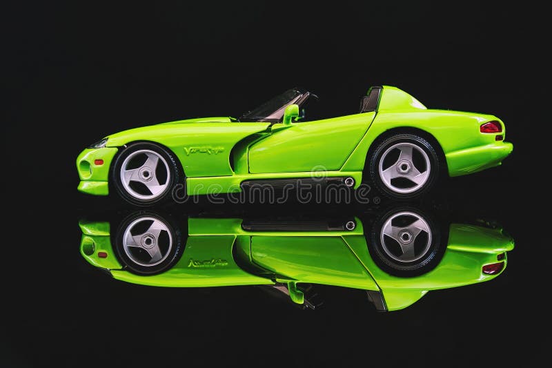 Lime Green Dodge Viper Sports Car Editorial Stock Image Image of