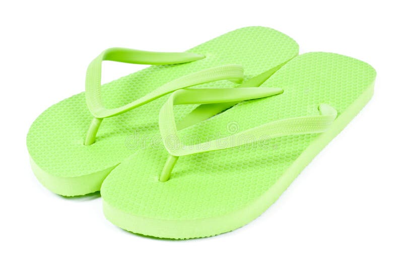 lime flip flops