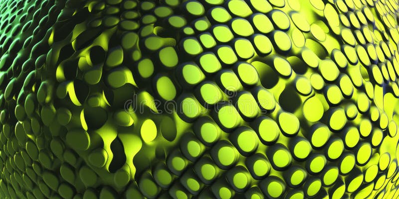 Lime green spherical carbon textures featuring vibrant, smooth patterns. A bold and energetic modern stock photo