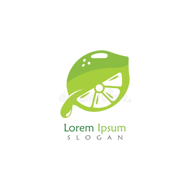 Lime Logo Design, Isolated Lime Creative Template Vector Stock